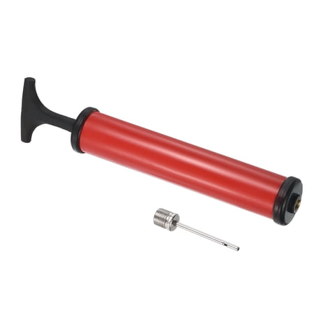 Uxcell 10" Sports Ball Pump Kit Portable Hand Air Inflator Basketball Pump with Inflation Needle Red Black