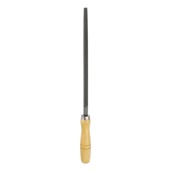 Uxcell 10" Square Medium Cut File Medium Metal File with Wood Handle, Grey/Yellow
