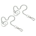 thumbnail image 1 of Uxcell 10" Stainless Steel Keychain with Keyrings Hook Clasp Belt Loop Clip, 2 Pack, 1 of 5