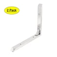 thumbnail image 1 of Uxcell 10" Stainless Steel Silver Tone Furniture Shelf Bracket, 2 Pack, 1 of 4