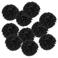 thumbnail image 1 of Uxcell 10" Tissue Pom Poms Paper Flowers Ball Wedding Party Decoration, Black 18 Pack, 1 of 6