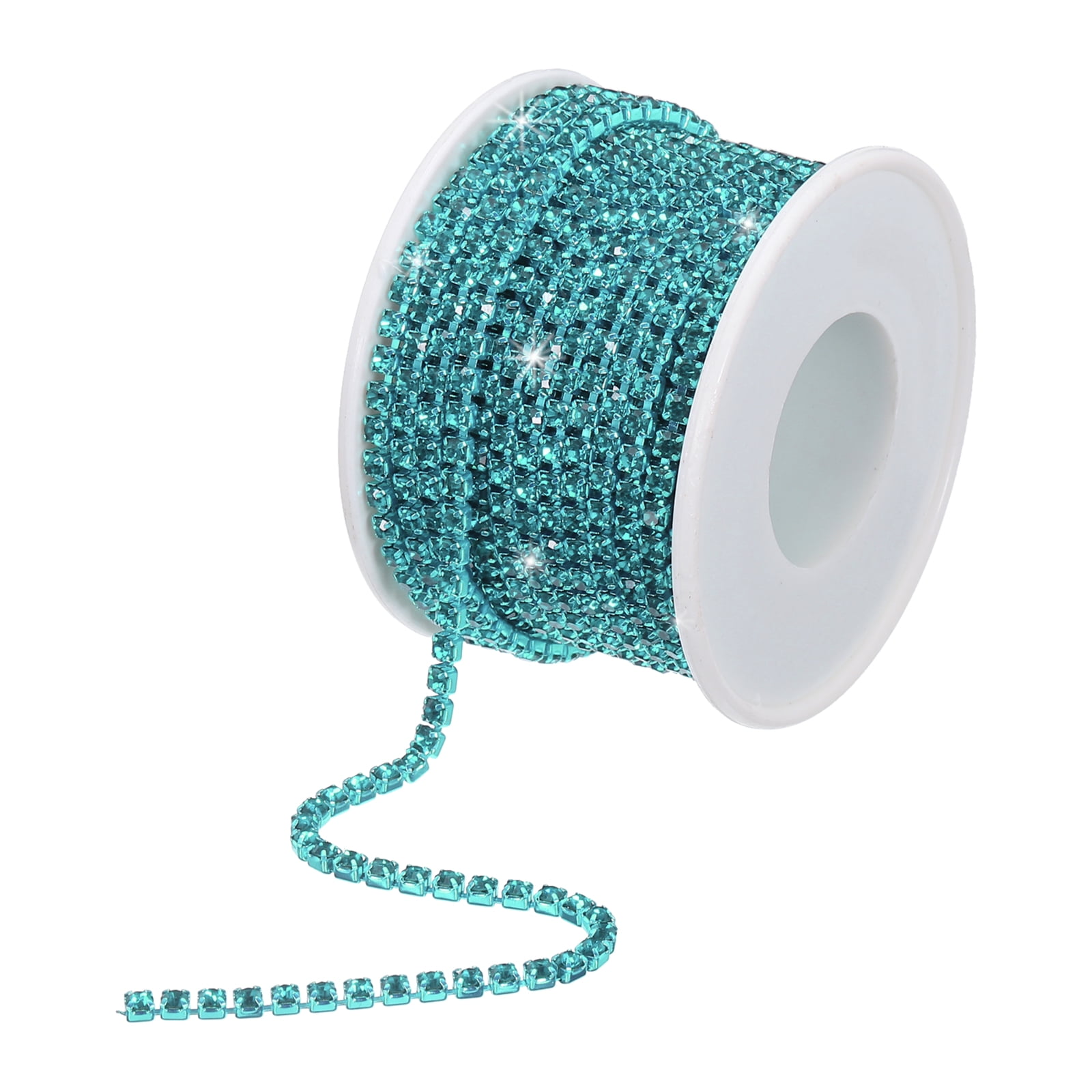 Uxcell 10 Yard 3mm Crystal Rhinestone Diamond Close Chain Trim for ...