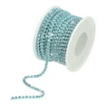 thumbnail image 1 of Uxcell 10 Yard 3mm Crystal Rhinestone Diamond Close Chain Trim for Sewing,Crafts,White Gems Blue Base, 1 of 5