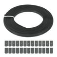 thumbnail image 1 of Uxcell 10 Yard 6mm Wide Polyester Low Density Corset Boning with 40Pcs End Cap, Black, 1 of 7