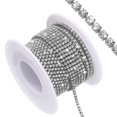 thumbnail image 1 of Uxcell 10 Yard Crystal Rhinestone Close Chain Trim, Crystal Rhinestone Diamond Strips, Silver Rhinestone with Grey Base, 1 of 6