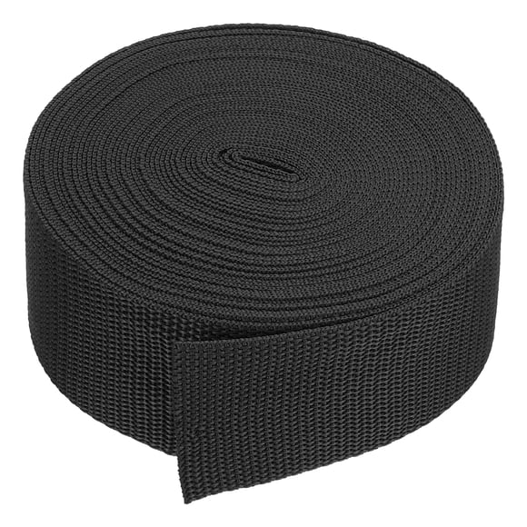 Uxcell 10 Yard Webbing 2 inch Polypropylene Webbing Strap Heavy Webbing Roll Chair Straps Black