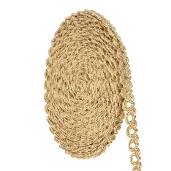 Uxcell 10 Yards 0.5 inch Burlap Ribbon Jute Burlap Lace Craft Ribbon Rustic Ribbons for Sewing