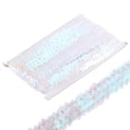 thumbnail image 1 of Uxcell 10 Yards 0.8 Inch Elastic Sequins Trim Flat Stretch Sequin Ribbon Strip, Metallic White, 1 of 6