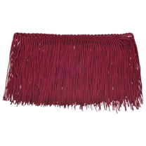 Uxcell 10 Yards 4 Inch Chainette Fringe Trim Tassel Sewing Trim for Clothes, Red