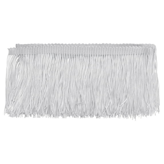Uxcell 10 Yards 4 Inch Chainette Fringe Trim Tassel Sewing Trim for Clothes, Silver