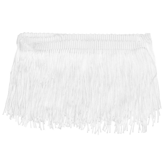 Uxcell 10 Yards 4 inch Chainette Fringe Trim Tassel Sewing Trim for Clothes, White