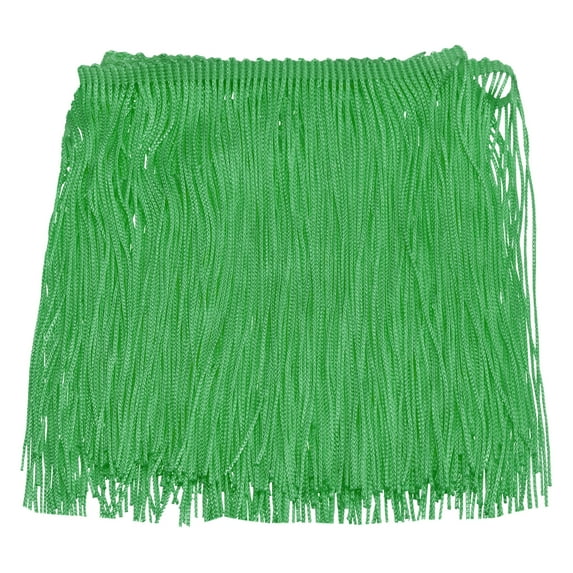 Uxcell 10 Yards 6 Inch Chainette Fringe Trim Tassel Sewing Trim for Clothes, Green