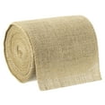thumbnail image 1 of Uxcell 10 Yards Natural Burlap Ribbon 4.7 inch Jute Burlap Wired Ribbon Rustic Ribbon, 1 of 5
