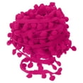 thumbnail image 1 of Uxcell 10 Yards Pom Pom Ball Fringe Trim Ribbon Sewing Trim DIY Crafts, 8mm Fuchsia, 1 of 6