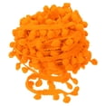 thumbnail image 1 of Uxcell 10 Yards Pom Pom Ball Fringe Trim Ribbon Sewing Trim DIY Crafts, 8mm Orange, 1 of 6