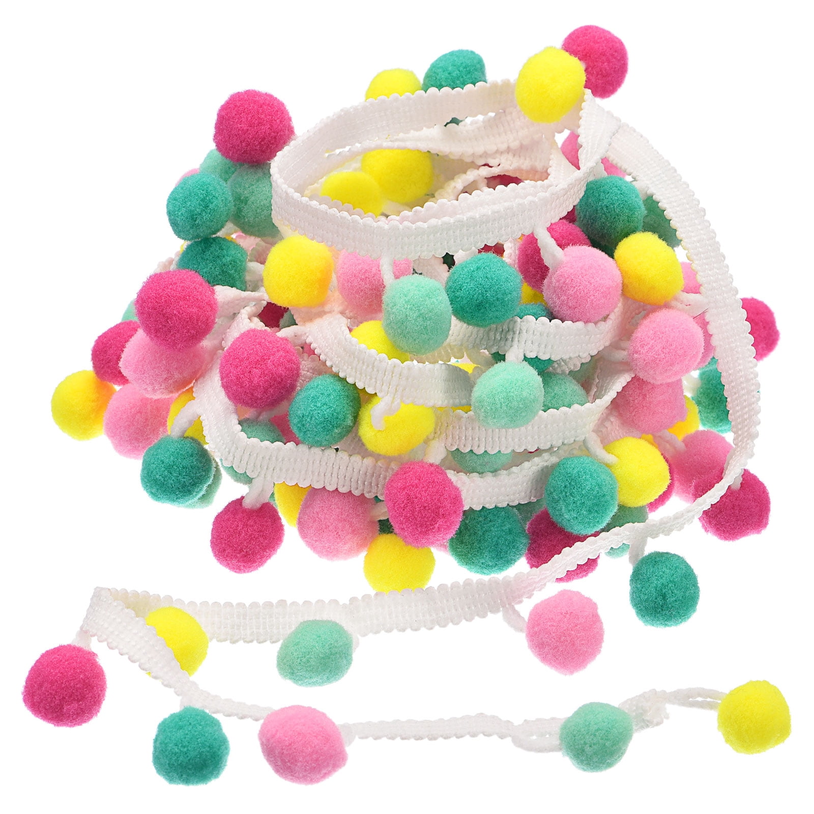 Uxcell 10 Yards Pom Pom Ball Fringe Trim Ribbon Sewing for DIY Crafts ...
