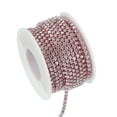 thumbnail image 1 of Uxcell Rhinestone Chain, Crystal Rhinestone Chain Trim Close Chain Roll Sewing Bling Diamond Strips for DIY Projects Light Pink 3mm, 1 of 7