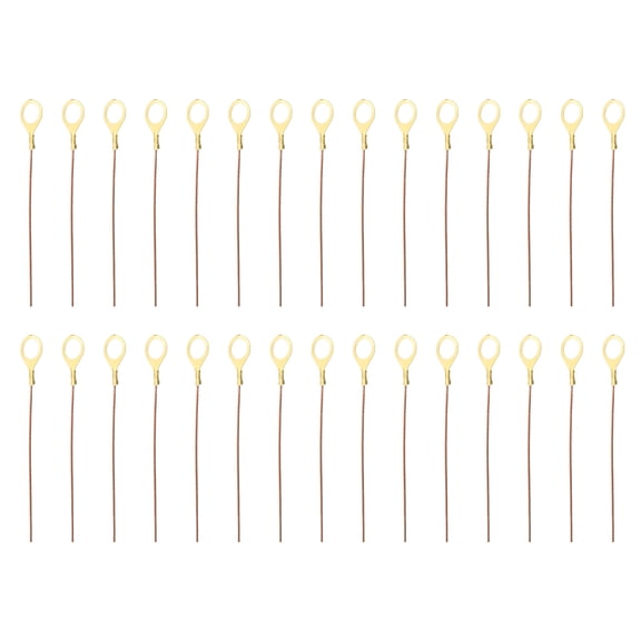 Uxcell 10 inch Bare Copper Wire-Copper Grounding Lugs, 30Pcs Copper Cables with Lug