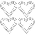 thumbnail image 1 of Uxcell 10 inch Dream Catcher Rings, 2Pcs Metal Heart Shape Macrame Wreath Floral Hoop for Wedding Decorations, Black, 1 of 6