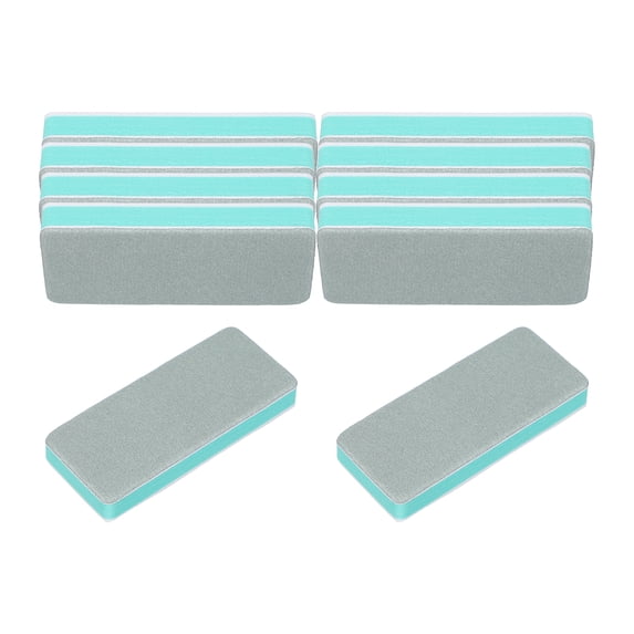 Uxcell 10 pack Buffer Block Nail File, 1000 Grit Double Side Sponge Nail Buffers for Professional Manicure Acrylic Nails, Natural Nails, Green
