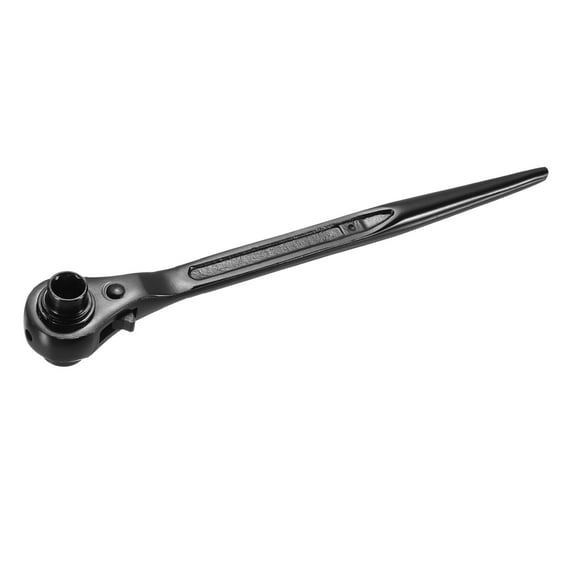 Uxcell 10 x 12mm 12-Point Scaffold Podger Ratchet Spanner Ratcheting Socket Wrench Tool (Black)