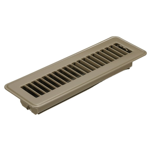 Uxcell 10 x 2 Inch Floor Register, 1pcs Heavy Duty Air Vent Cover Adjustable Floor Grates, Brown