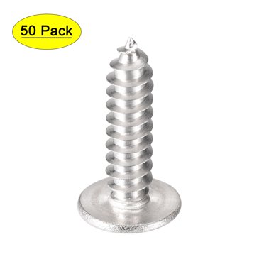 Fasteners Inc. #10 X 3/4" Stainless Steel Self-Tapping Screws – Phillips Pancake Head – 10 Pack