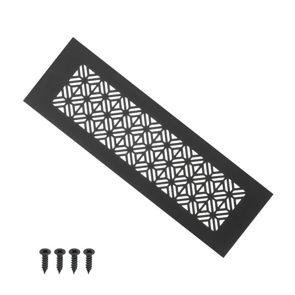Uxcell Door Air Vent Cover, Heavy Duty Aluminum Grille Ventilation Cover Louvered with Mounting Screw for Wardrobe Door 10 x 3 Inch