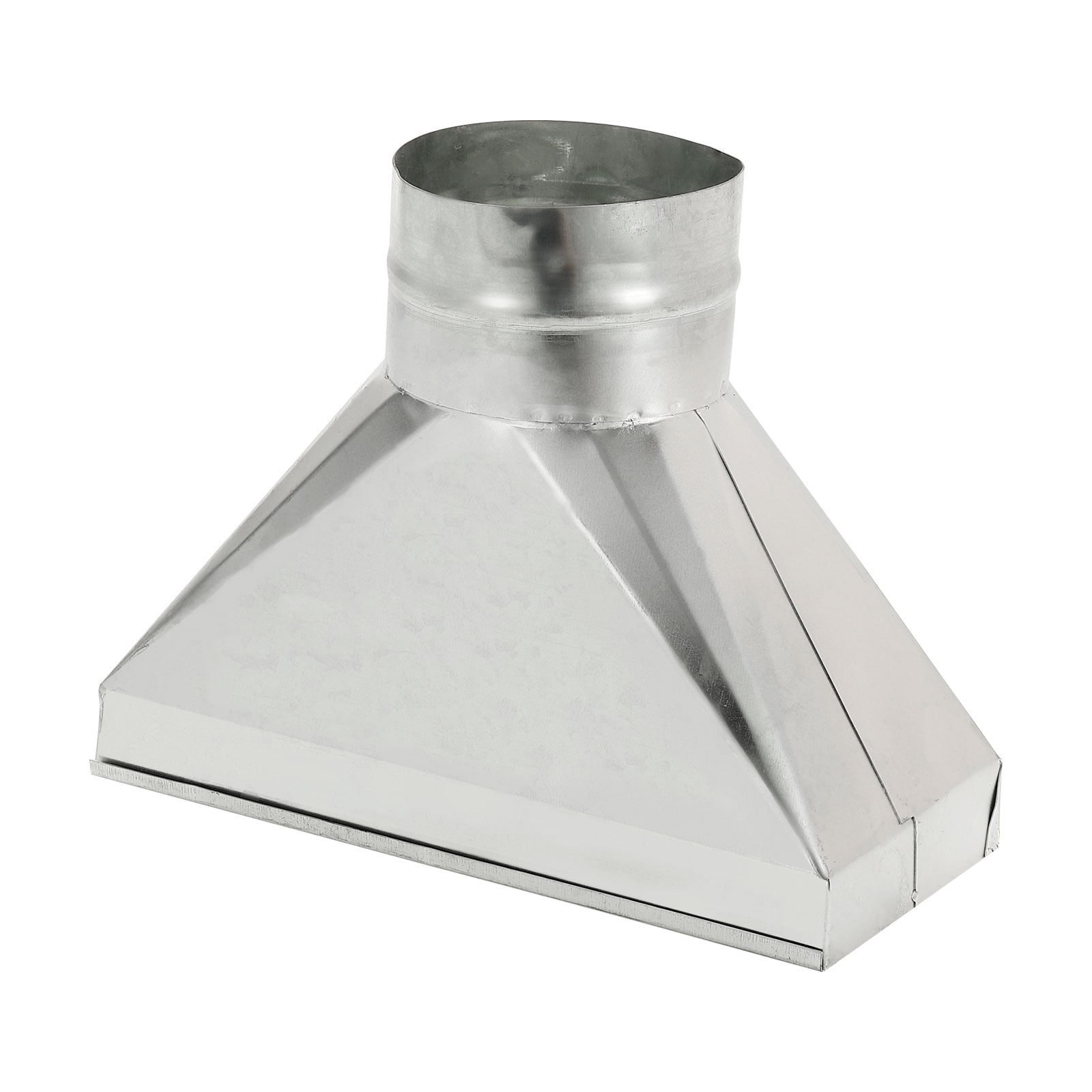 Uxcell 10" x 4" x 4" Straight Register Boot, Galvanized Steel Transition Rectangular to 4" Round Duct Transition Fitting for Connecting Floor Register Grille HVAC Duct Fittings