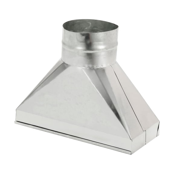 Uxcell 10" x 4" x 4" Straight Register Boot, Galvanized Steel Transition Rectangular to 4" Round Duct Transition Fitting for Connecting Floor Register Grille HVAC Duct Fittings