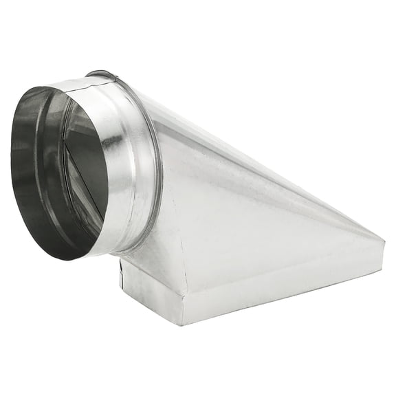 Uxcell 10" x 4" x 6" 90 Degree Register Boot, Galvanized Steel Transition Rectangular to 6" Round Duct Transition Fitting for Connecting Floor Register Grille HVAC Duct Fittings