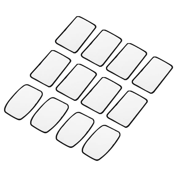 Uxcell 10 x 6 cm Fabric Sublimation Patch Blank Rectangle for Clothes Uniforms Shirts 30 Pcs Black