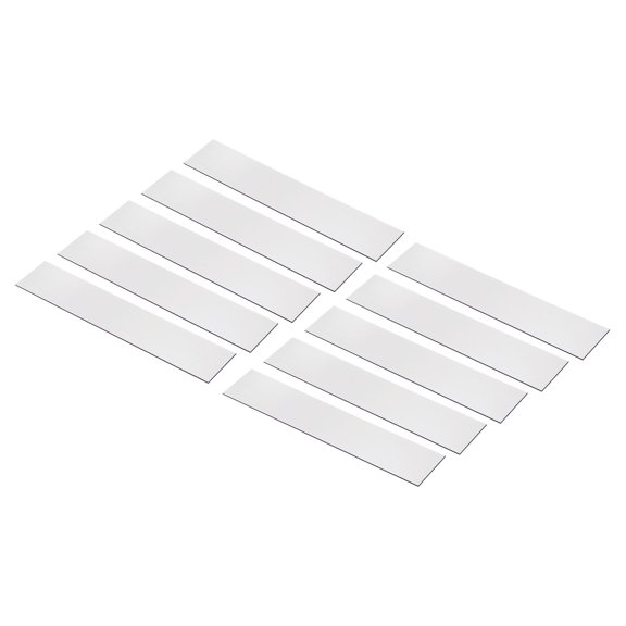 Uxcell 10"x2" Blank Engraving Name Plate DIY Laser Printing Plates Silver 10 Pack