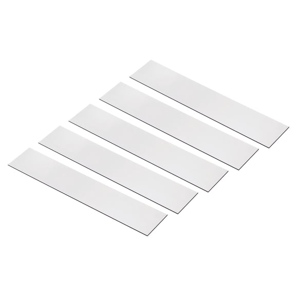 Uxcell 10"x2" Blank Engraving Name Plate DIY Laser Printing Plates Silver 5 Pack