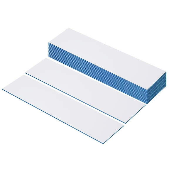 Uxcell 10"x2" Blank Name Plates, 20 Pack Custom Engraved Name Plate Rectangle Laser Engraving Blanks for Personalized Nameplates Office Door DIY Painting Supplies, White, Blue