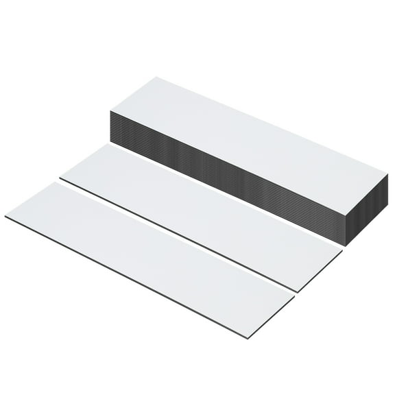 Uxcell 10"x2" Blank Name Plates, 20 Pack Custom Engraved Name Plate Rectangle Laser Engraving Blanks for Personalized Nameplates Office Door DIY Painting Supplies, White, Black
