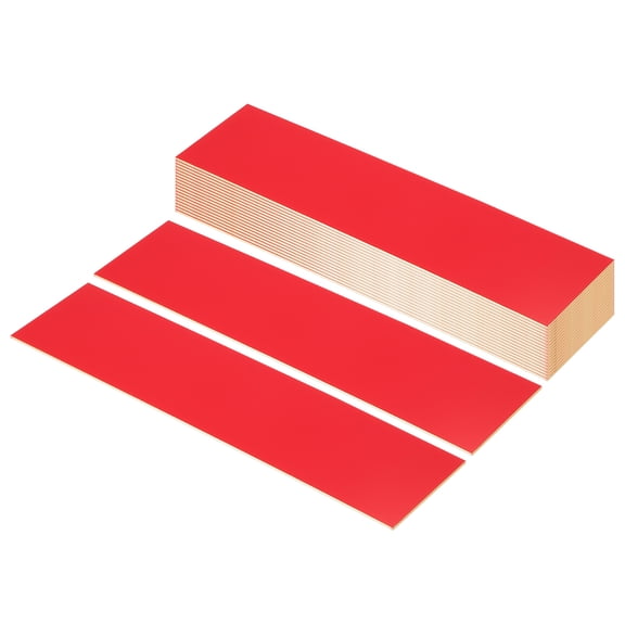 Uxcell 10"x2"  Blank Name Plates, 20 Pack Custom Engraved Name Plate Rectangle Laser Engraving Blanks for Personalized Nameplates Office Door DIY Painting Supplies, Red, Yellow