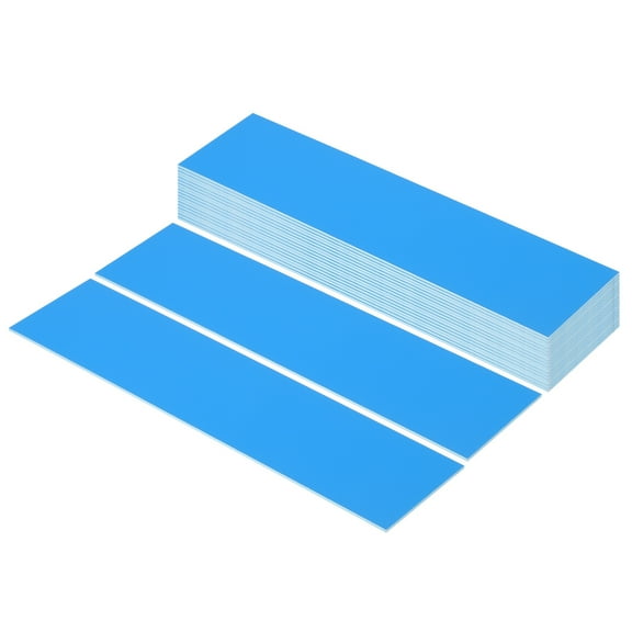 Uxcell 10"x2"  Blank Name Plates, 20 Pack Custom Engraved Name Plate Rectangle Laser Engraving Blanks for Personalized Nameplates Office Door DIY Painting Supplies, Sky Blue, White