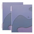 thumbnail image 1 of Uxcell 10"x7"" Spiral Notebook, 2 Pcs Reusable Discbound Journal Binder, Refillable Planner for Meeting Work Graduation Birthday Gift, Purple, 1 of 7
