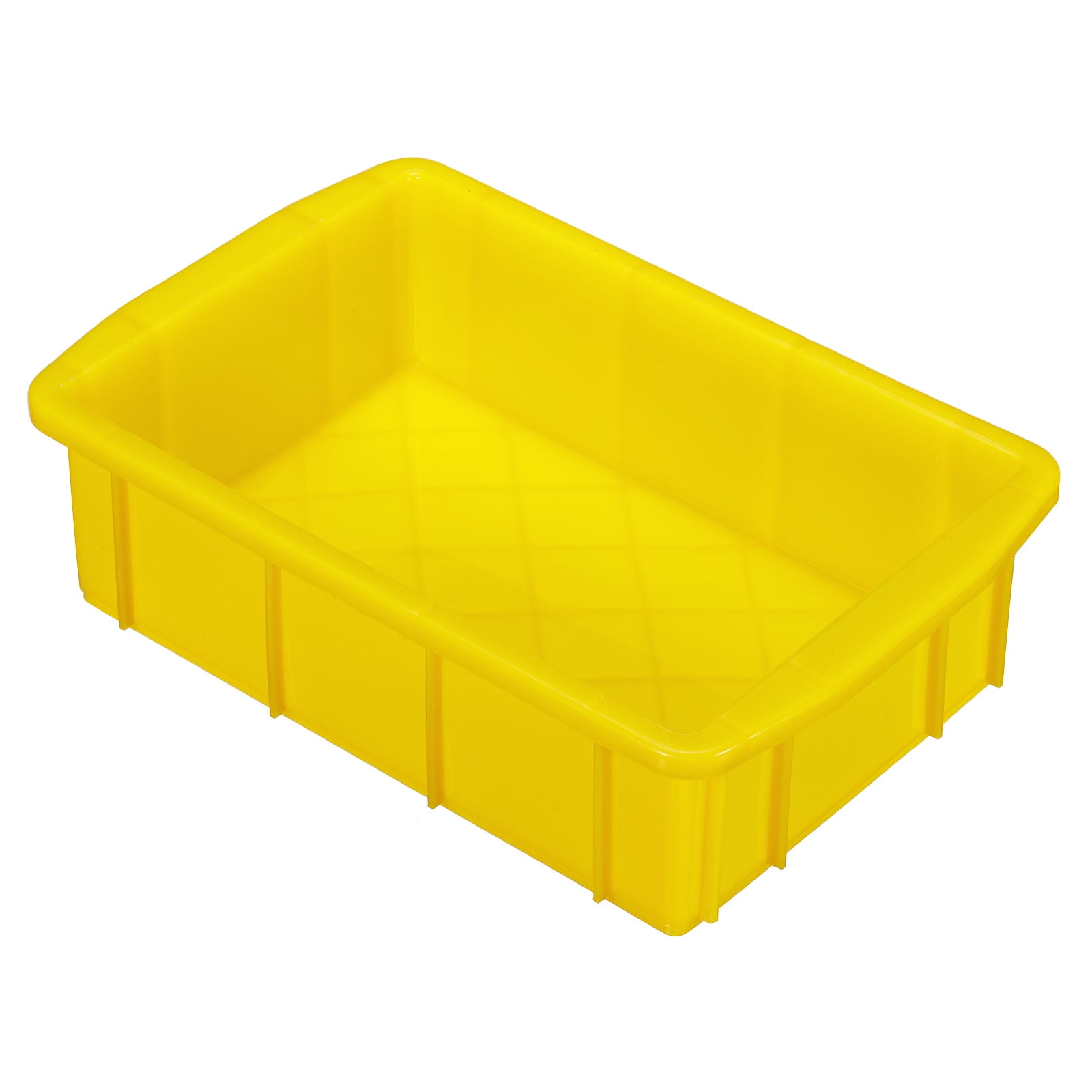 Uxcell 10"x7"x3" Plastic Lab Tray Rectangle Utility Stackable Box Crafts Organizer Yellow