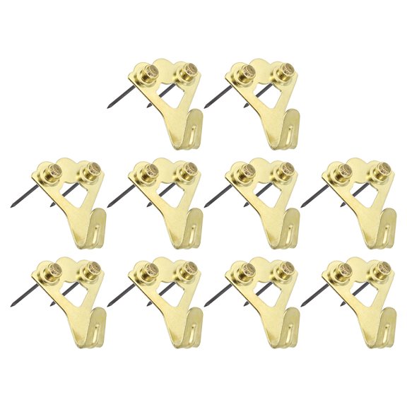 Uxcell 100 Lbs Picture Hangers Photo Wall Hanging Hooks Nails Hardware Wall Pins Picture Hanging Kit 10 Set