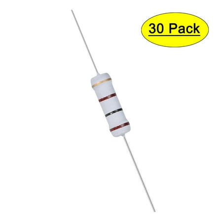 Uxcell 30Pcs 2W 2 Watt Metal Oxide Film Resistor Axile 100 Ohm ±5% Tolerance