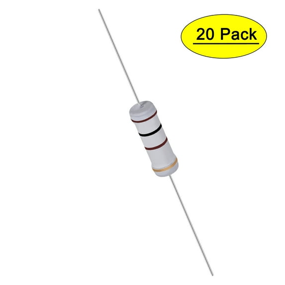 Uxcell 20Pcs 3W 3 Watt Metal Oxide Film Resistor 100 Ohm ±5% Tolerance