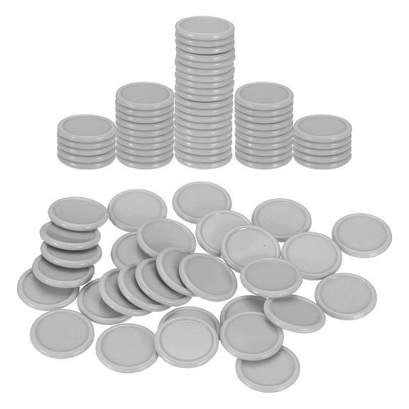 Uxcell 100 Pack 0.8 Inch Plastic Poker Chips, Mini Bingo Chips Learning Counters Counting Counters Disks Markers Opaque Game Tokens for Game Play Math Counting, Gray