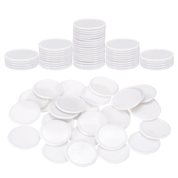 Uxcell 100 Pack 1.2 Inch Plastic Poker Chips, Mini Bingo Chips Learning Counters Counting Counters Disks Markers Opaque Game Tokens for Game Play Math Counting, White