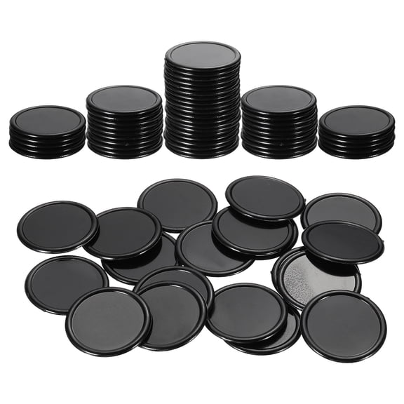 Uxcell 100 Pack 1.2 Inch Plastic Poker Chips, Mini Bingo Chips Learning Counters Counting Counters Disks Markers Opaque Game Tokens for Game Play Math Counting, Black