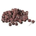 thumbnail image 1 of Uxcell 100 Pack 1/2 Inch Sanding Sleeves Sandpaper Set 320 Grit with 2 Pack 1/8 Inch Drum Mandrels for Rotary Tools, 1 of 5