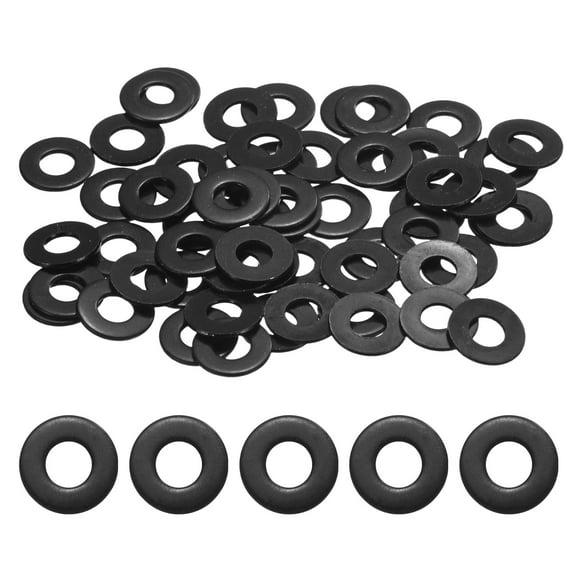 Uxcell 100-Pack 10# Flat Washers, 1/2" OD 304 Stainless Steel Washers for Bolts Screws Nuts[Black Galvanized]
