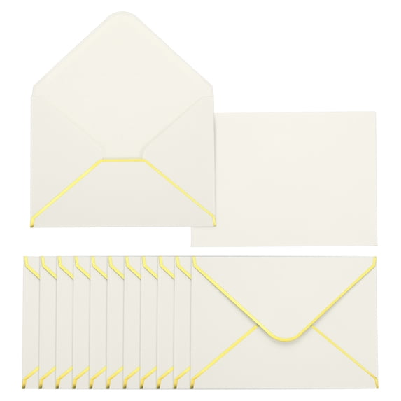 Uxcell 50 Pack A7 Envelopes, 5x7 Card V Flap Envelope Round Edge ...