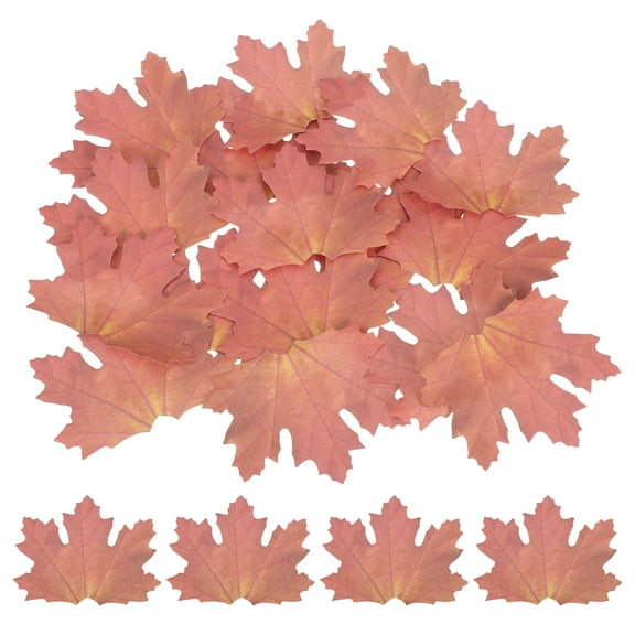 Uxcell 100 Pack Artificial Maple Leaves Fall Leave Cutouts Leaf Red 3.5x2.8"